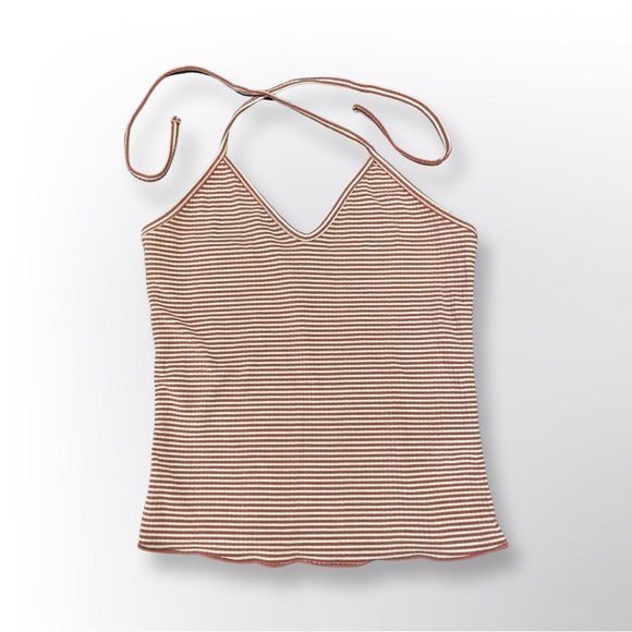 Vero Moda Striped Halterneck Top, Reddish Pink, XS - Picture 1 of 6